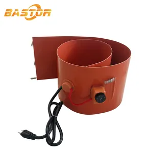 china supplier 220v 2000w industrial 55 gallon 200l flexible silicone rubber oil drum heating element
