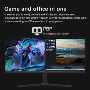 34 Inch KVM 3440 * 1440 144Hz High Refresh Rate Flat Design+PBP Split <b>Screen</b> Adjustable <b>Stand</b> Desktop - Product Image 5