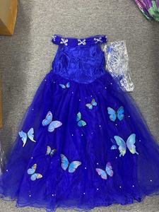 AmzBarley Girl Fancy Deluxe <span class=keywords><strong>Elsa</strong></span> <span class=keywords><strong>Anna</strong></span> Halloween Princesse Costume Party Aurora Dress up Kids Blue Layered Christmas Pay Wear - Product Image 6