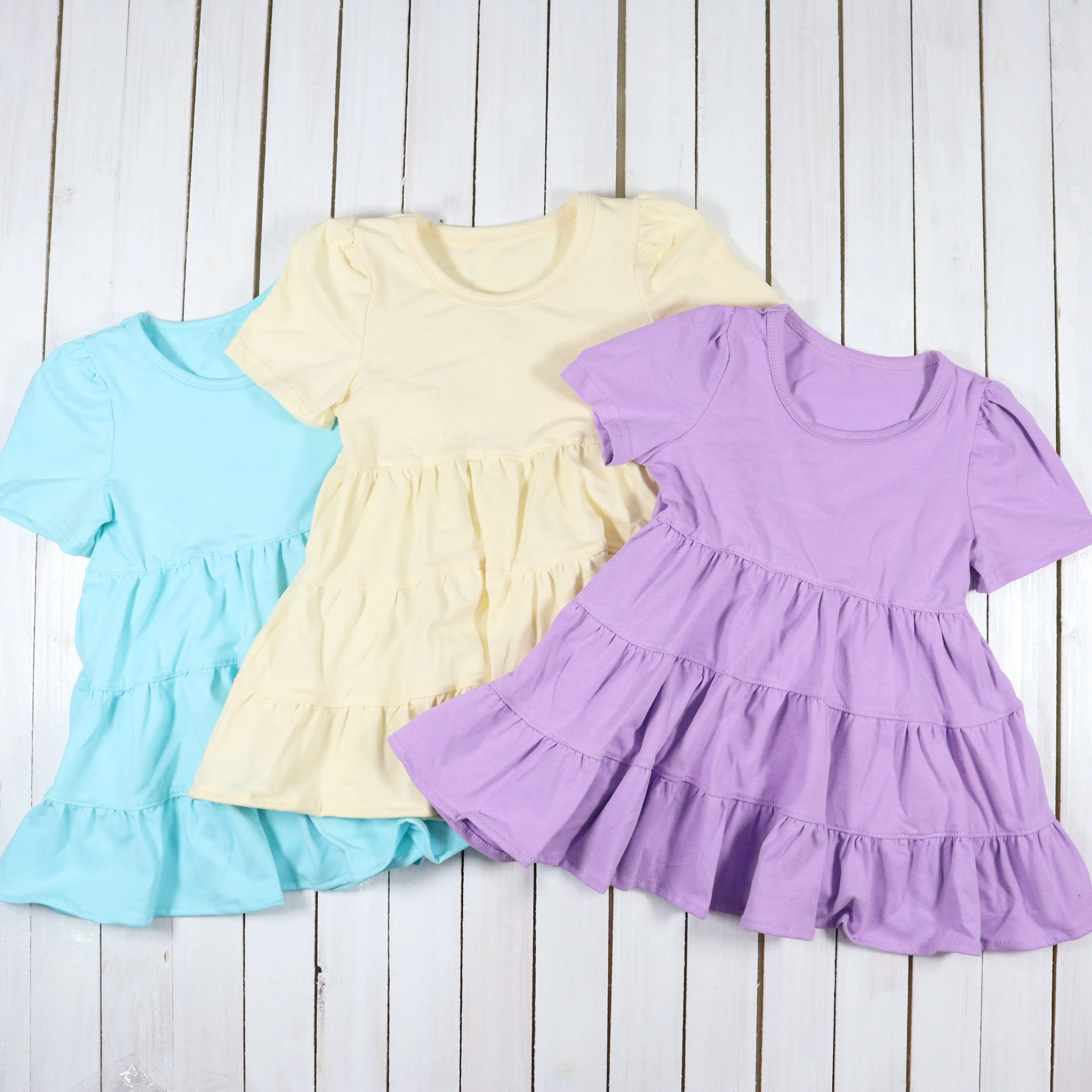 Colorful Girls Summer Dresses Fancy Baby Clothes Casual Baby Girl Dresses Spring