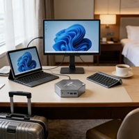 Mini PC Ultraportátil Anbi, Tamaño de Bolsillo de 7.3 cm, USB-C PD, para Profesionales Móviles y Configuraciones de Oficina en Habitaciones de Hotel