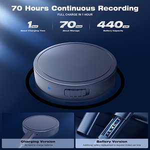 Nouveau mini enregistreur vocal circulaire très vendu pour les réunions, les salles de classe, les voitures et toute utilisation intérieure et extérieure - Product Image 2