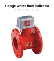 Indicateur de débit d'eau à bride pour système d'extinction d'incendie en fonte ductile DN100 1,6 MPa avec boîtier de signalisation électrique