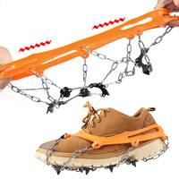 Crampons Antidérapants pour Chaussures, Griffes à Glace et Neige avec 16 Pointes en Acier Inoxydable, Crampons pour Bottes Anti-Glisse