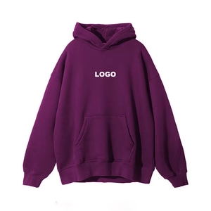 Sweat à capuche unisexe marron oversize en coton 100% avec logo sur le devant et poche, style streetwear décontracté pour l'automne - Product Image 5