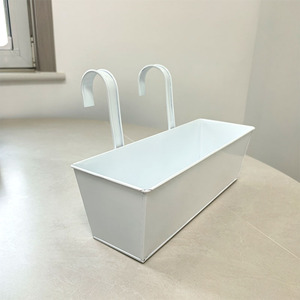 Small Metal Rectangular Hanging Bucket Detachable and 2 Holes Bottom <b>Flower</b> Growing Pot Wedding Display Plant - Product Image 1