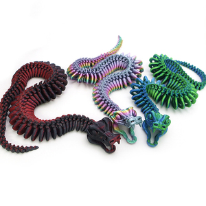 Animaux imprimés en 3D, squelette de serpent vipère, jouets de serpent imprimés en 3D, serpent articulé, animaux imprimés en 3D, modèles d'animaux, ornements - Product Image 1