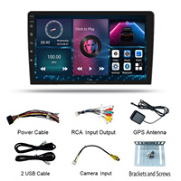 Autoradio 2 DIN 10,1 pouces, directement de l'usine, avec CarPlay sans fil, Android Auto, FM, BT, GPS, RDS, sortie AV, caméra de recul, lecteur DVD