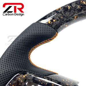Volante Deportivo Personalizado de Fibra de Carbono Forjado y Cuero para Ford <span class=keywords><strong>Mustang</strong></span> GT500, Modificación Interior de Auto - Product Image 5