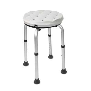 Round <b>Bathroom</b> Shower <b>Stool</b> (100 kg), <b>Bathroom</b> Chair Bench for Seniors KMINA K30027 - Product Image 3