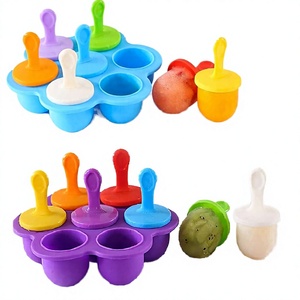 Moule à sucettes glacées réutilisable en silicone, 7 cavités, pour la préparation de desserts glacés, avec bâtonnets, outil de cuisine DIY - Product Image 4
