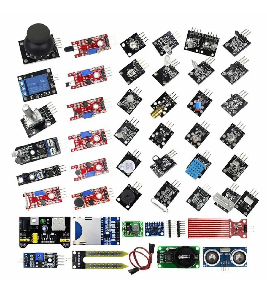 Sensor kit 37 in 1 for beginners RGB joystick DS18B20 sensor sound detection obstacle avoidance buzzer for ARDINO