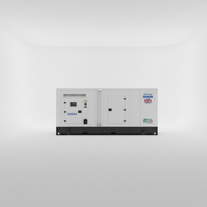 Groupe électrogène diesel silencieux de type boîte blanche de 500 kVA équipé d'un moteur Perkins d'origine, adapté aux hôpitaux, aux hôtels, aux centres de données - Product Image 1