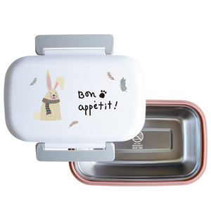 Bangduo Stainless Steel Bento <b>Box</b> 304 With Plastic Lid Cartoon Design For Students Lunch <b>Storage</b> - Product Image 1