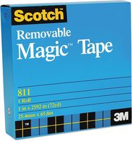 Ruban adhésif amovible Scotch 3M 811, ruban invisible inscriptible et amovible 3M 811 pour le bureau