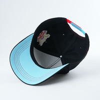 Cappellino da Baseball a 5 Pannelli in Oxford Dobby con Ricamo a Mano Motivo Leopardo/Puntini/Frutta e Logo Personalizzato - Unisex Adulto