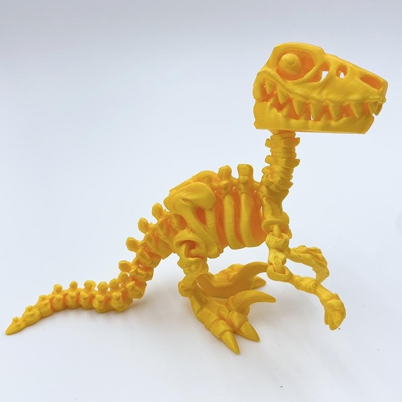 14cm long golden raptor dragon