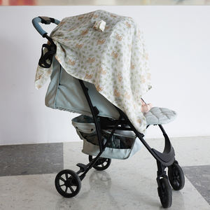 Kangobaby sanayi fiyat 70% bambu + % 30% pamuk araba klozet kapağı pratik bambu Muslin arabası kapağı 114*90 CM - Product Image 5