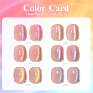 Miss Gooey 6 Kleuren Zeemeermin Kattenoog <span class=keywords><strong>Gel</strong></span> Polish Hoge Pigmentatie <span class=keywords><strong>Gel</strong></span> Nagellak Hema Vrij UV <span class=keywords><strong>Gel</strong></span> Magnetische Nagelkunst Fabriek OEM - Product Image 2