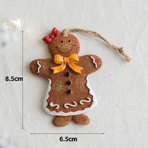 Adorno de Resina con Forma de Hombre de Jengibre, Semielaborado, para Árbol de Navidad, con Cuerda para Colgar, Decoración Navideña - Product Image 4