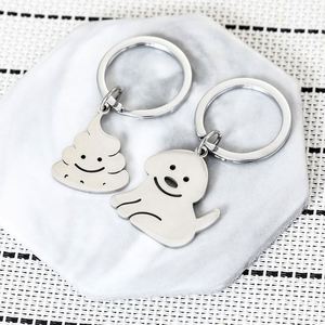 Llavero de Acero Inoxidable con Diseño de Perro que No Come Excrementos, Divertido y Bonito, Colgante Creativo para Parejas, Regalo para el Bienestar - Product Image 2