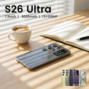 Excellent Rapport <span class=keywords><strong>Qualité</strong></span>-Prix S26 Ultra Smartphone Android 15 5G LTE <span class=keywords><strong>avec</strong></span> Batterie 8000 mAh, Mémoire 16 Go + 1 To, Processeur Dual Core, Écran HD 108 MP - Product Image 1