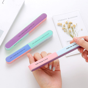 <b>Nail</b> File Set 3Pcs Multifaceted Sponge Portable Manicure <b>Tool</b> For <b>Nail</b> Care And Polishing Adult Use - Product Image 1