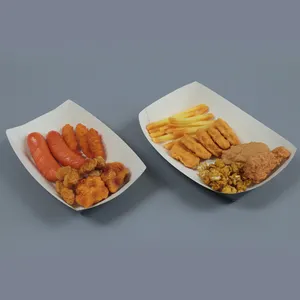 Vassoio per alimenti in carta Kraft nera riciclabile in cartone tinta unita da 3 libbre