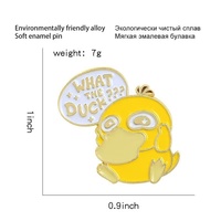 Broches en alliage de conceptions d'animaux animés créatifs en gros mignon petit canard jaune embellissements fée coulée à la main Logo personnalisé