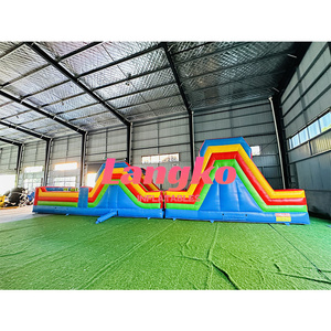 Equipo comercial de carrera de obstáculos Ninja Warrior carrera de obstáculos inflable para adultos carrera de obstáculos de Casa de rebote - Product Image 6