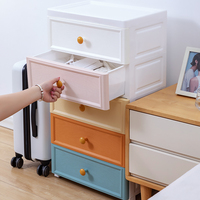 Nouvelle conception 2021 : Armoire de rangement multifonctionnelle en plastique à 5 niveaux pour vêtements de bébé, bijoux, jouets et articles divers