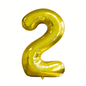 Party Love Gold Number <b>2</b> Foil <b>Balloon</b> 80cm Birthday Party Decor Kids Celebration - Product Image 1