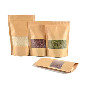 250 Gam 100 Gam Snack/Trà/Cà Phê/Gạo Thực Phẩm Lớp Ziplock Stand Up Pouch Kraft Bao Bì Túi Giấy Với Cửa Sổ - Product Image 5