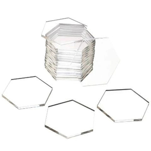 Trasparente esagono bianco acrilico su misura, foglio di pannello in acrilico piatto esagonale fatto da te, taglio laser pezzi acrilici - Product Image 1