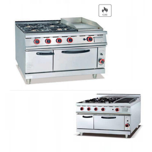 Thương mại Nhà hàng khách sạn gas phạm vi với 4-burner & Vỉ Nướng & Lò bếp phục vụ thiết bị điện phạm vi - Product Image 5