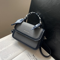Sac à main bandoulière en PU style chaînes, nouvelle collection, mode rétro, pour femme, multi-saisons, été