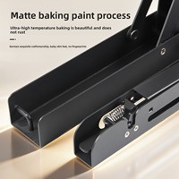 Support triangulaire mural robuste en acier avec amortissement pour table pliante, comptoir suspendu et bureau