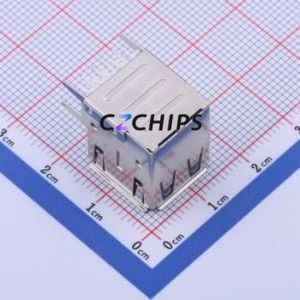 907-212A1012D10200 <b>USB</b> Connector Bent Lead Through Hole Connector Type-<b>A</b> <b>USB</b> <b>2.0</b> Female Right Angle Insert - Product Image 2