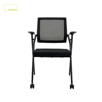 Chaise moderne en maille pour salle de conférence Chaise de visiteur de bureau pliable en tissu pour la formation du personnel