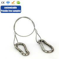 Câble en acier galvanisé haute résistance avec terminaux et crochets, acier à découper librement pour la construction, différents diamètres