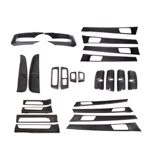 Panneau de poignée de porte en fibre de carbone véritable panneau de boutons de fenêtre décoratif pour accessoires intérieurs Porsche Panamera - Product Image 2