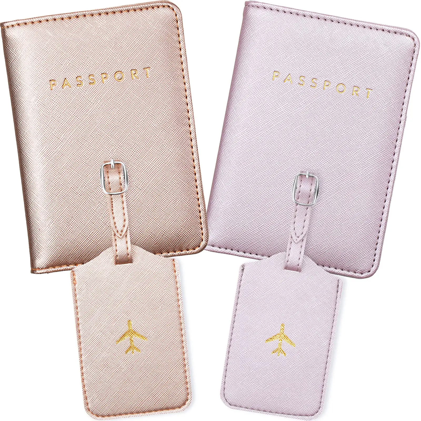 Dompet Folder paspor perjalanan dengan Logo asli tempat penutup paspor kulit asli