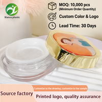 Boîte à poudre cosmétique pour ongles en plastique ABS orange, rectangulaire, à simple couche, avec filet élastique, épaisseur 1mm-5mm