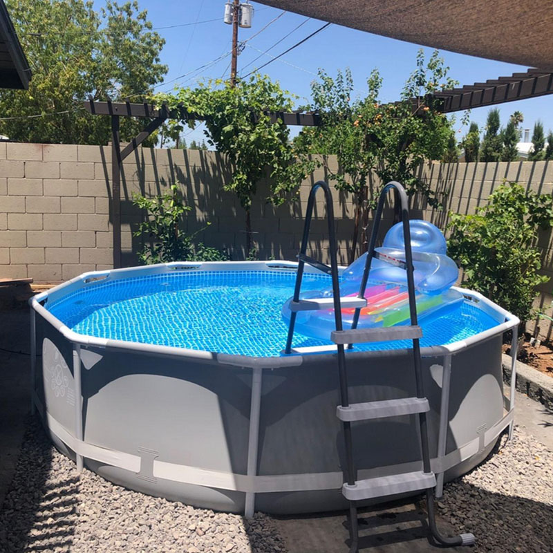 Высококачественный наружный наземный семейный бассейн с металлической рамой из ПВХ