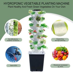 Torre idroponica giardino interno Kit 35-impianto torre sistema di <span class=keywords><strong>acqua</strong></span> mobile <span class=keywords><strong>per</strong></span> serbatoio pompa intelligente fioriera verticale <span class=keywords><strong>per</strong></span> verdura - Product Image 3