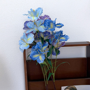 Bouquet de fleurs d'iris artificielles 30cm-100cm en soie, haute simulation, décoration pour salon et centre commercial - Product Image 4