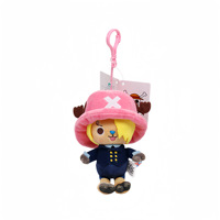 Pendentif en peluche One Piece de 12 cm, pendentif de personnage d'anime Luffy Qiaoba, poupée créative de dessin animé