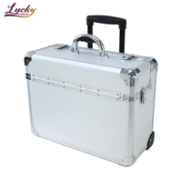 Valise professionnelle rigide en aluminium avec roulettes universelles, étanche et antichoc, personnalisable OEM/ODM, pour le transport et le rangement professionnel