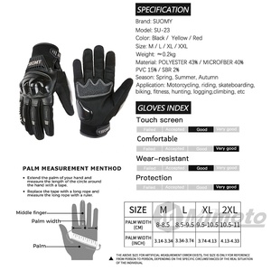 Gants de moto SUOMY pour l'été, compatibles avec les écrans tactiles, résistants à l'usure, gants de <span class=keywords><strong>motocross</strong></span>, protection en PVC, anti-chute, respirants, gants de moto - Product Image 3