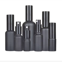 Flacon pulvérisateur noir 100 ml, emballage cosmétique, flacon pulvérisateur fin mat pour hommes, flacons de parfum